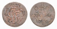 Wied-Runkel Cu 1/4 Stüber Johann Ludwig Adolf 1706-1762