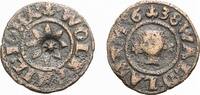 Waldeck Cu Pfennig Wolrad VI., Philipp und Johann 1638-1640