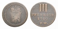 Waldeck Cu 3 Pfennig Friedrich 1763-1812