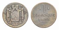 Waldeck Cu Pfennig Georg Heinrich 1813-1845 -