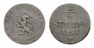 Jever, Herrschaft Cu 1/4 Stüber Friederike Auguste Sophie 1793-1807