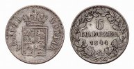 Württemberg 6 Kreuzer Wilhelm I. 1816-1864 -