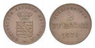 Sachsen-Meiningen Cu 2 Pfennig Georg II. 1866-1914