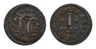 Bentheim-Tecklenburg-Rheda Cu Pfennig Moritz Casimir 1710-1768