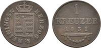 Sachsen-Meiningen Cu Kreuzer Bernhard Erich Freund 1803-1866 -