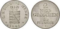 Sachsen-Albertinische Linie 2 Neugroschen Friedrich August II. 1836-1854 -