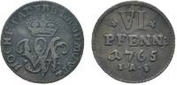 Paderborn, Bistum 6 Pfennig Wilhelm Anton von Asseburg 1763-1782 -
