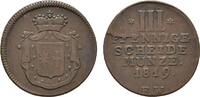 Waldeck Cu 3 Pfennig Georg Heinrich 1813-1845