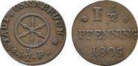 Osnabrück, Stadt Cu 1 1/2 Pfennig -