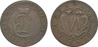 Hessen-Darmstadt Cu 6 Pfennig Ernst Ludwig 1678-1739 -