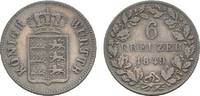 Württemberg 6 Kreuzer Wilhelm I. 1816-1864 -