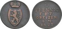 Reuss, ältere Linie zu Obergreiz Cu 3 Pfennig Heinrich XIX. 1817-1836