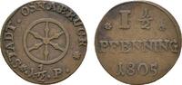 Osnabrück, Stadt Cu 1 1/2 Pfennig -