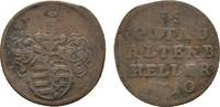 Sachsen-Gotha-Altenburg Cu Heller Friedrich II. 1691-1732
