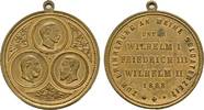 Brandenburg-Preußen Tragbare Bronzemedaille Wilhelm II. 1888-1918