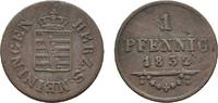 Sachsen-Meiningen Cu Pfennig Bernhard Erich Freund 1803-1866