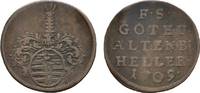 Sachsen-Gotha-Altenburg Cu Heller Friedrich II. 1691-1732