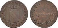 Baden-Durlach Cu 1/2 Kreuzer Ludwig 1818-1830 -