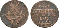 Sachsen-Weimar-Eisenach Cu 2 Gute Pfennig Anna Amalia 1758-1775