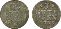 Brandenburg-Preußen 3 Gute Pfennig Friedrich Wilhelm I. 1713-1740 -