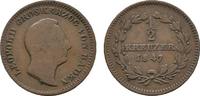 Baden-Durlach Cu 1/2 Kreuzer Leopold 1830-1852
