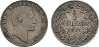 Baden-Durlach 1/2 Gulden Friedrich I. 1852-1907 -