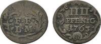 Fulda, Bistum 4 Pfennig Heinrich VIII. von Bibra 1759-1788 -