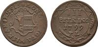 Mecklenburg-Wismar, Stadt Cu 3 Pfennig -