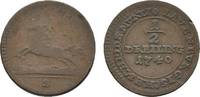 Lauenburg Cu 1/2 Dreiling Georg II. von Hannover 1727-1760 -