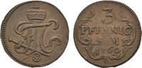 Mainz, Erzbistum Cu 3 Pfennig Johann Friedrich Karl Graf von Ostein 1743-1763 -