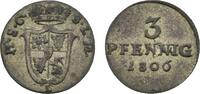 Sachsen-Coburg-Saalfeld 3 Pfennig Franz Friedrich Anton 1800-1806 -