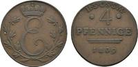 Sachsen-Coburg-Saalfeld Cu 4 Pfennig Ernst 1806-1826 -