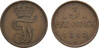 Mecklenburg-Schwerin Cu 3 Pfennig Friedrich Franz II. 1842-1883 -