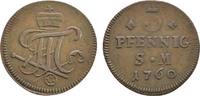 Mainz, Erzbistum Cu 3 Pfennig Johann Friedrich Karl Graf von Ostein 1743-1763 -