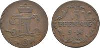 Mainz, Erzbistum Cu 3 Pfennig Johann Friedrich Karl Graf von Ostein 1743-1763 -