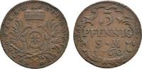 Mainz, Erzbistum Cu 3 Pfennig Johann Friedrich Karl Graf von Ostein 1743-1763 -