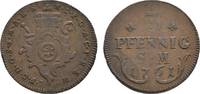Mainz, Erzbistum Cu 3 Pfennig Johann Friedrich Karl Graf von Ostein 1743-1763 -