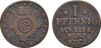 Mainz, Erzbistum Cu Pfennig Emmerich Joseph von Breitbach-Bürresheim 1763-1774 -