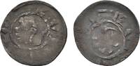 Coburg, thüringische Münzstätte Pfennig auf Würzburger Schlag Friedrich der Strenge 1353-1381 -