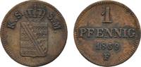Sachsen-Albertinische Linie Cu Pfennig Johann 1854-1873 -