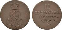 Braunschweig-Calenberg-Hannover Cu 2 Pfennig Georg IV. 1820-1830 -