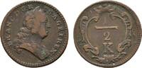Haus Habsburg Cu 1/2 Kreuzer Franz I. 1745-1765 -