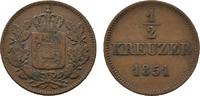 Bayern Cu 1/2 Kreuzer Maximilian II. 1848-1864 -