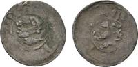 Coburg, thüringische Münzstätte Pfennig auf Würzburger Schlag Friedrich der Strenge 1353-1381 -