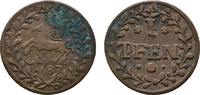 Braunschweig-Lüneburg-Celle Cu Pfennig Georg Wilhelm 1665-1705 -