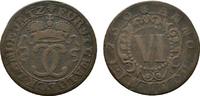 Waldeck Cu 6 Pfennig Karl August Friedrich 1728-1763 -