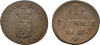 Waldeck Cu Pfennig Georg Heinrich 1813-1845 -