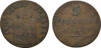 Waldeck Cu 3 Pfennig Georg Heinrich 1813-1845 -