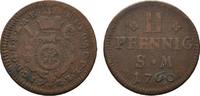 Mainz, Erzbistum Cu 2 Pfennig Johann Friedrich Karl Graf von Ostein 1743-1763 -