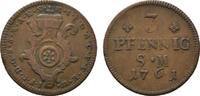 Mainz, Erzbistum Cu 3 Pfennig Johann Friedrich Karl Graf von Ostein 1743-1763 -